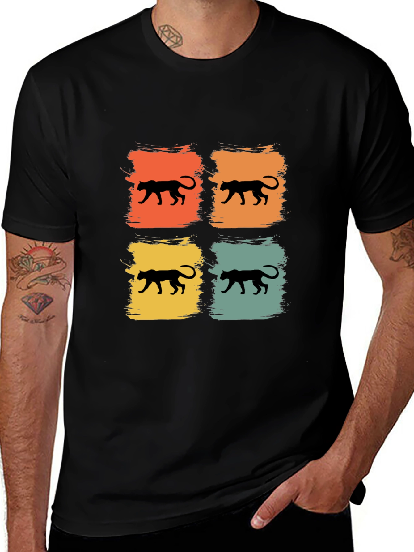 Retro Panther Print Tee