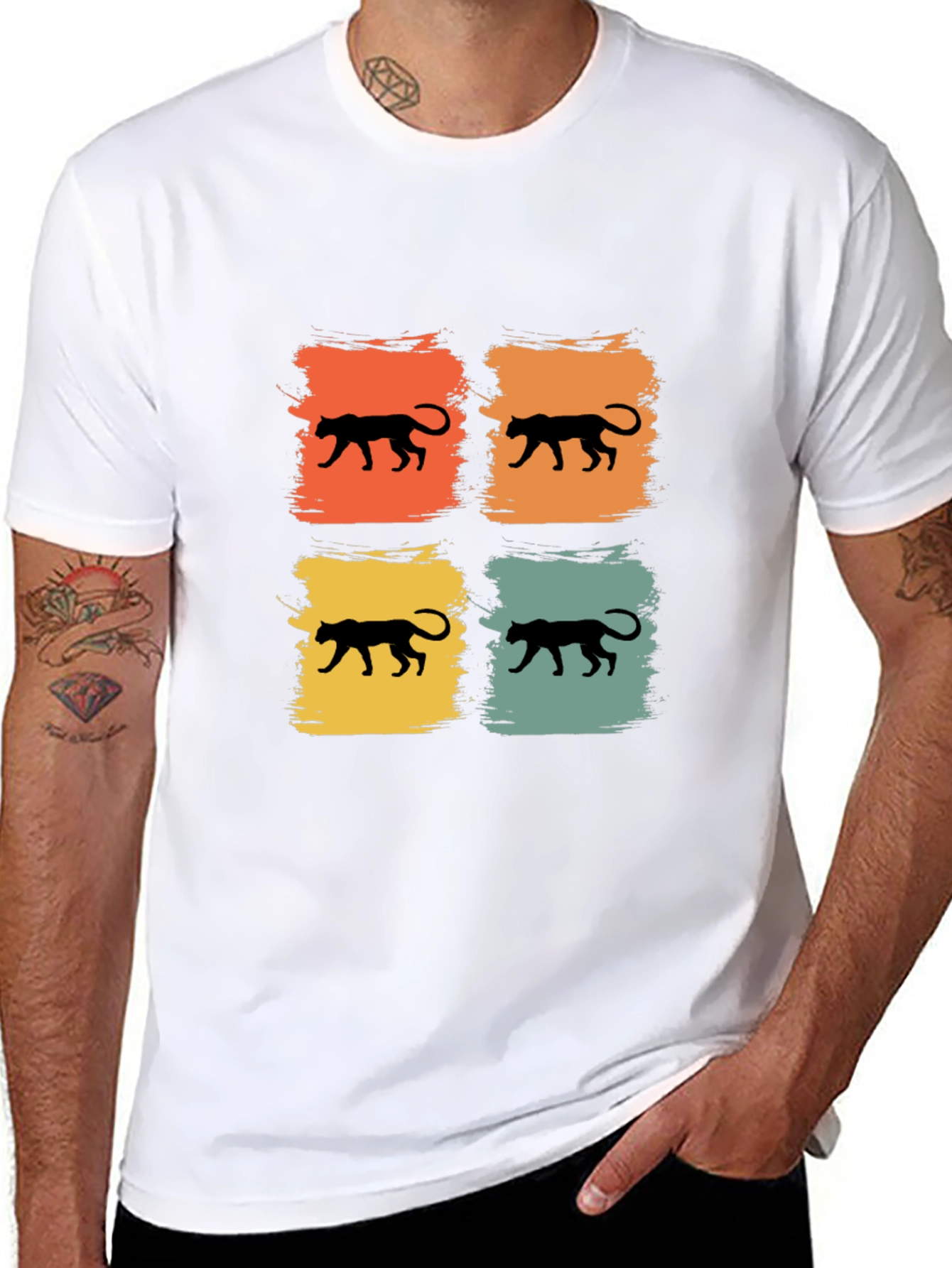 Retro Panther Print Tee