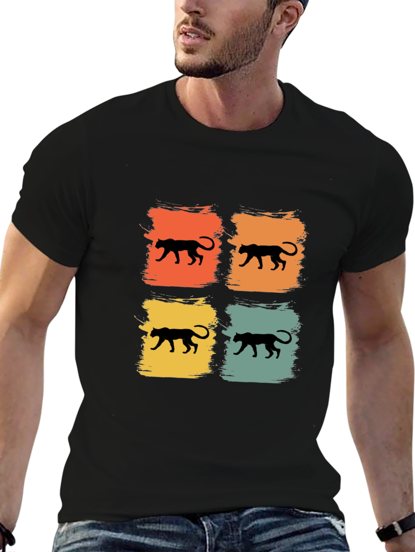 Retro Panther Print Tee