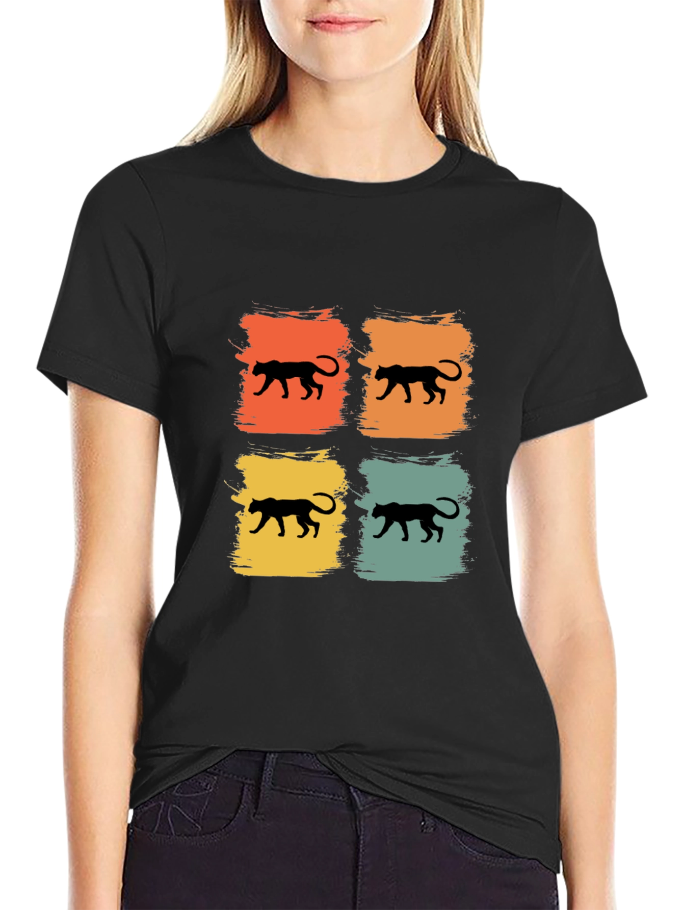 Retro Panther Print Tee