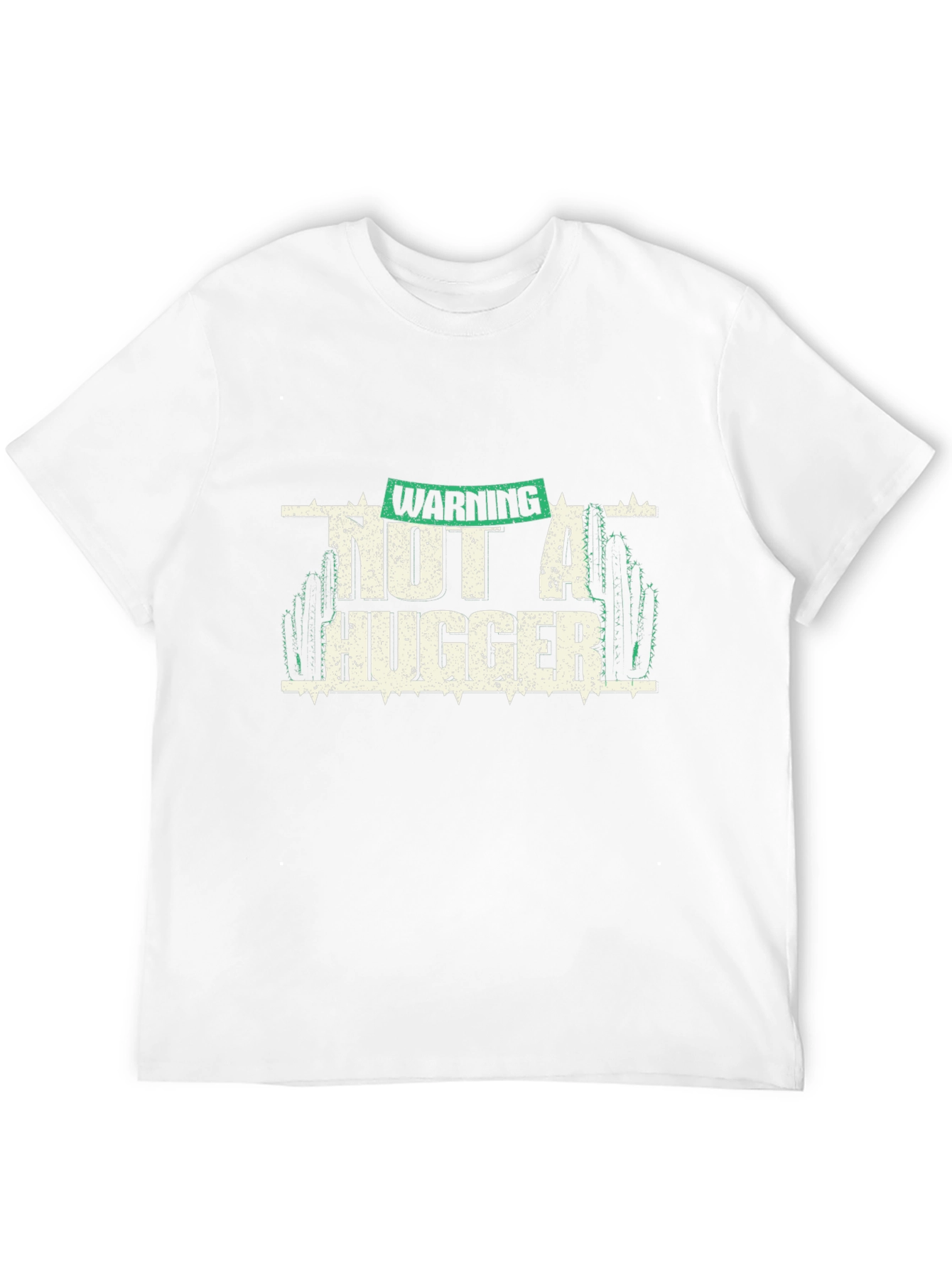 Warning Not A Hugger Cactus Graphic Tee