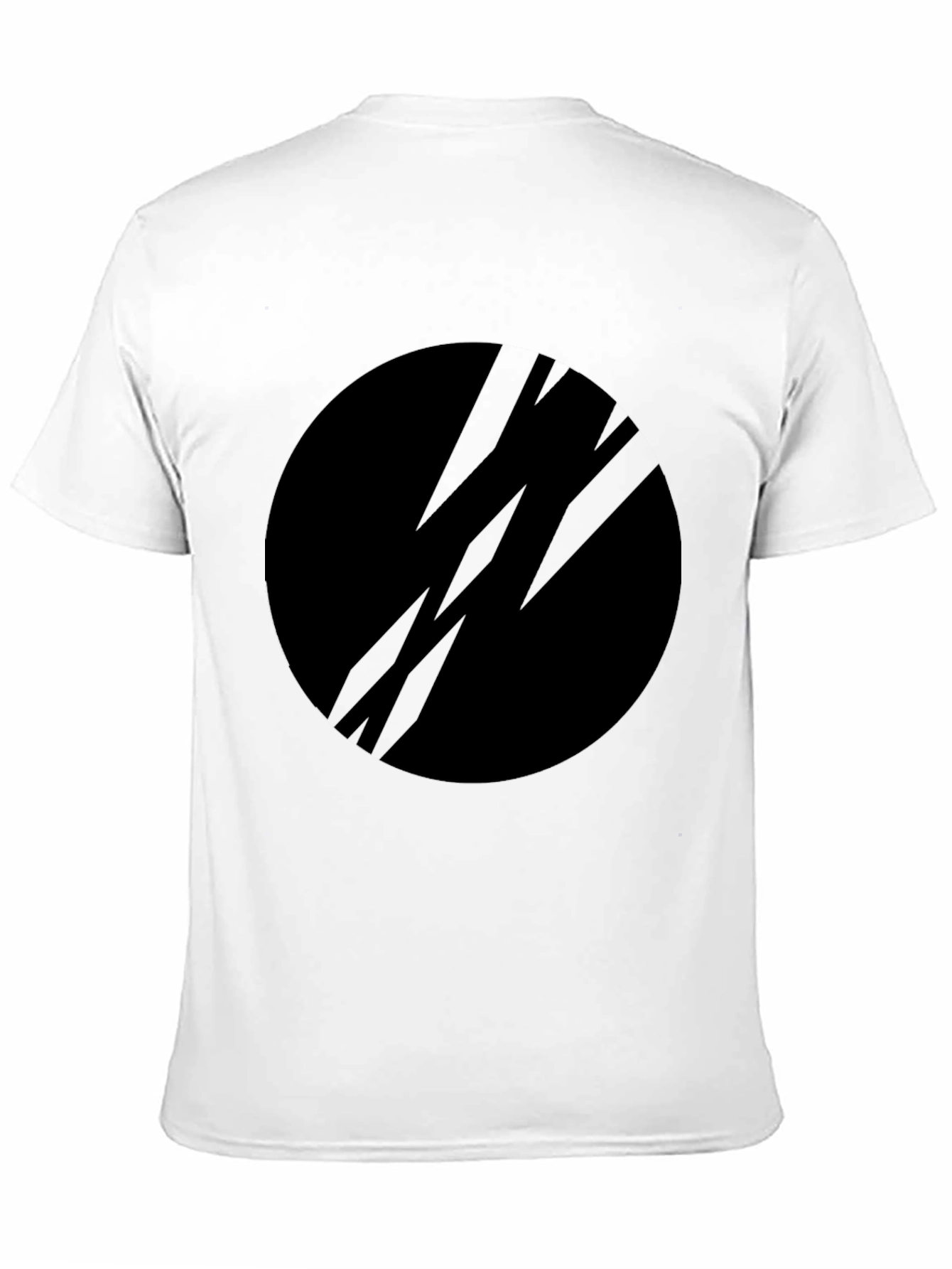 Black Graphic Tee - Modern Circle Design