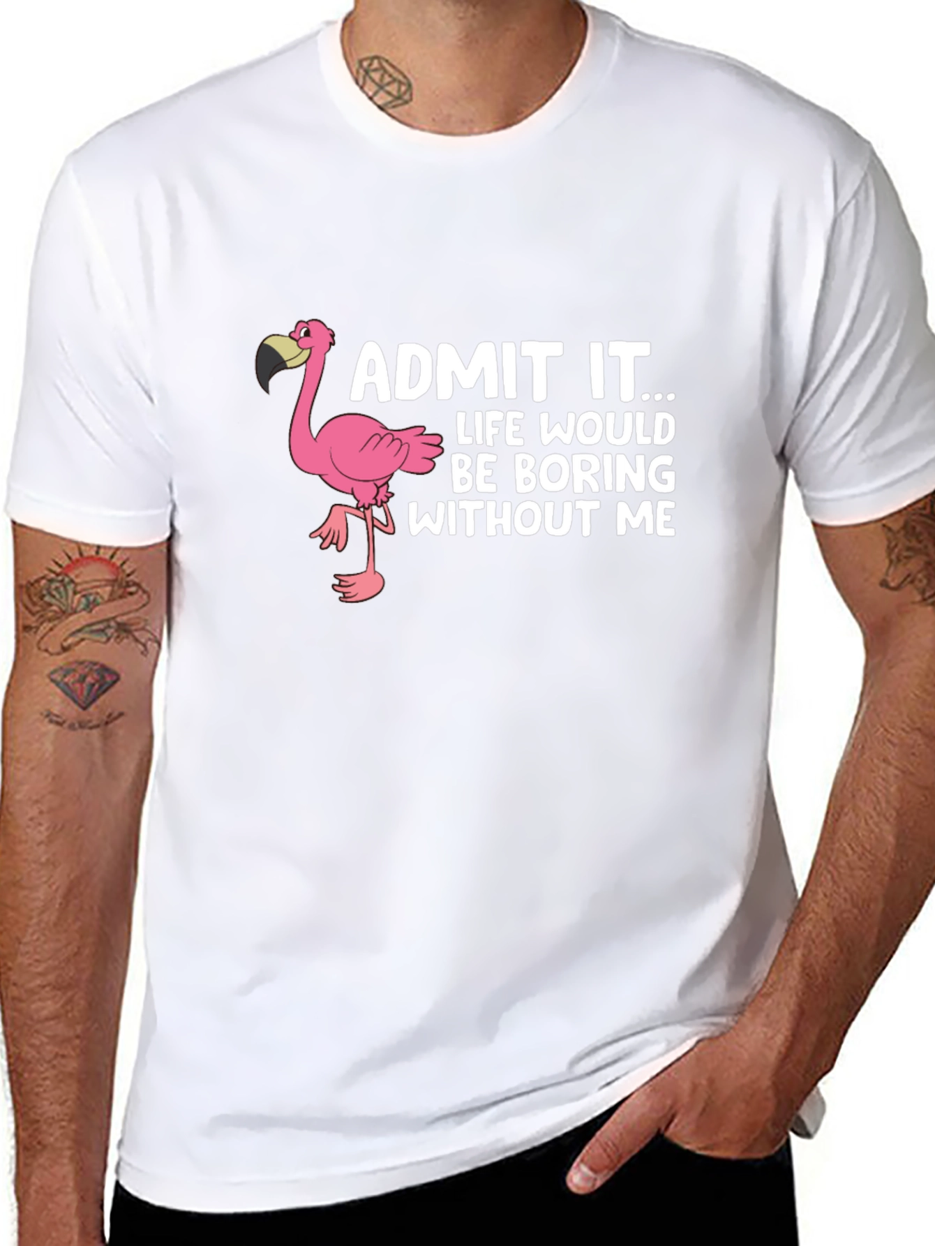 Funny Flamingo Graphic Tee - Admit It... T-Shirt