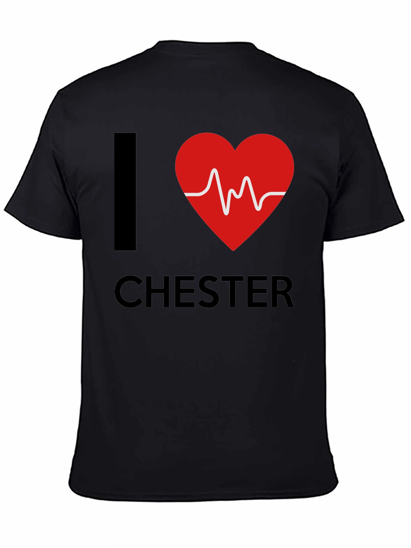 I Heart Chester T-Shirt Black Graphic Tee