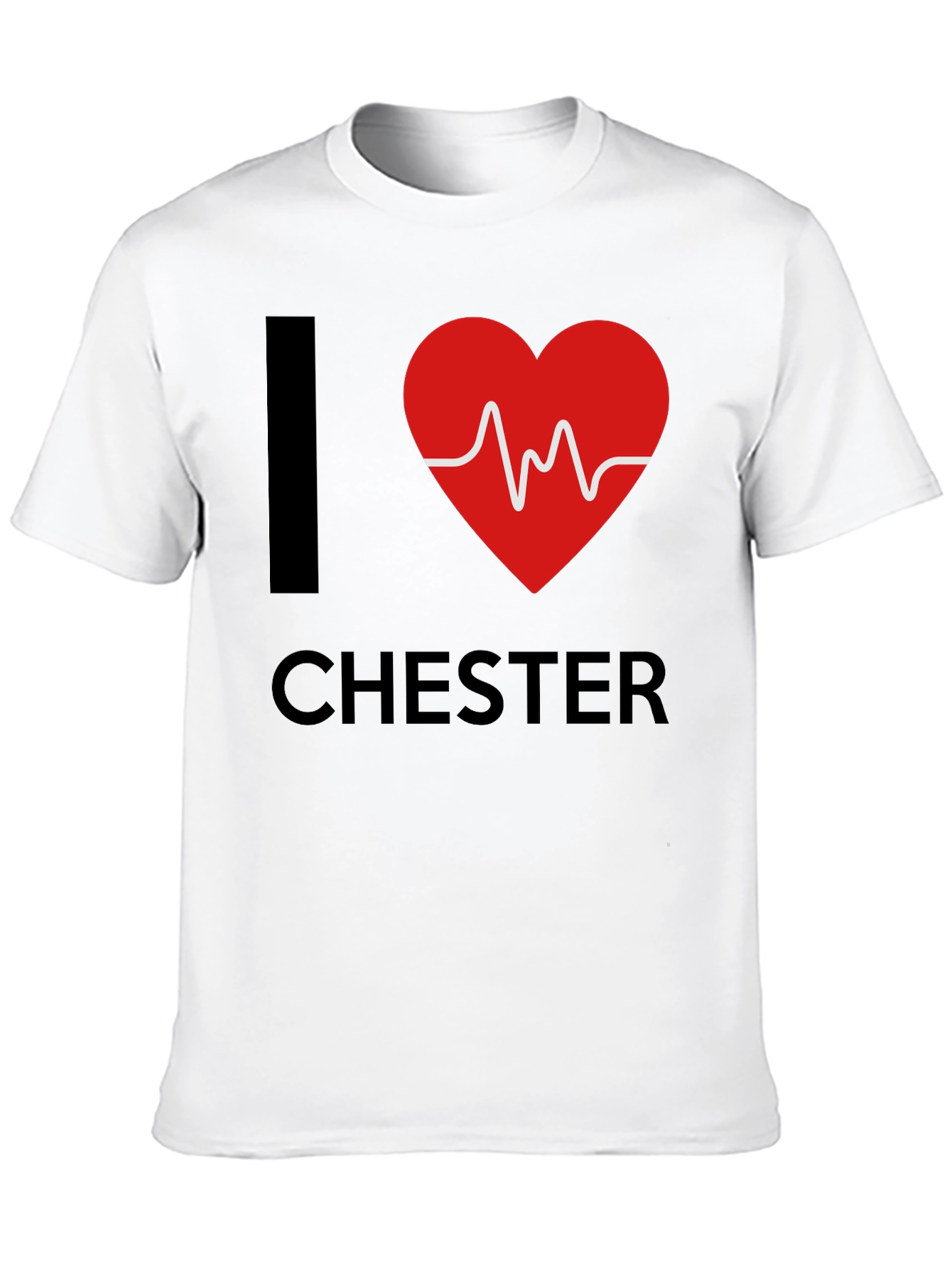 I Heart Chester T-Shirt Black Graphic Tee