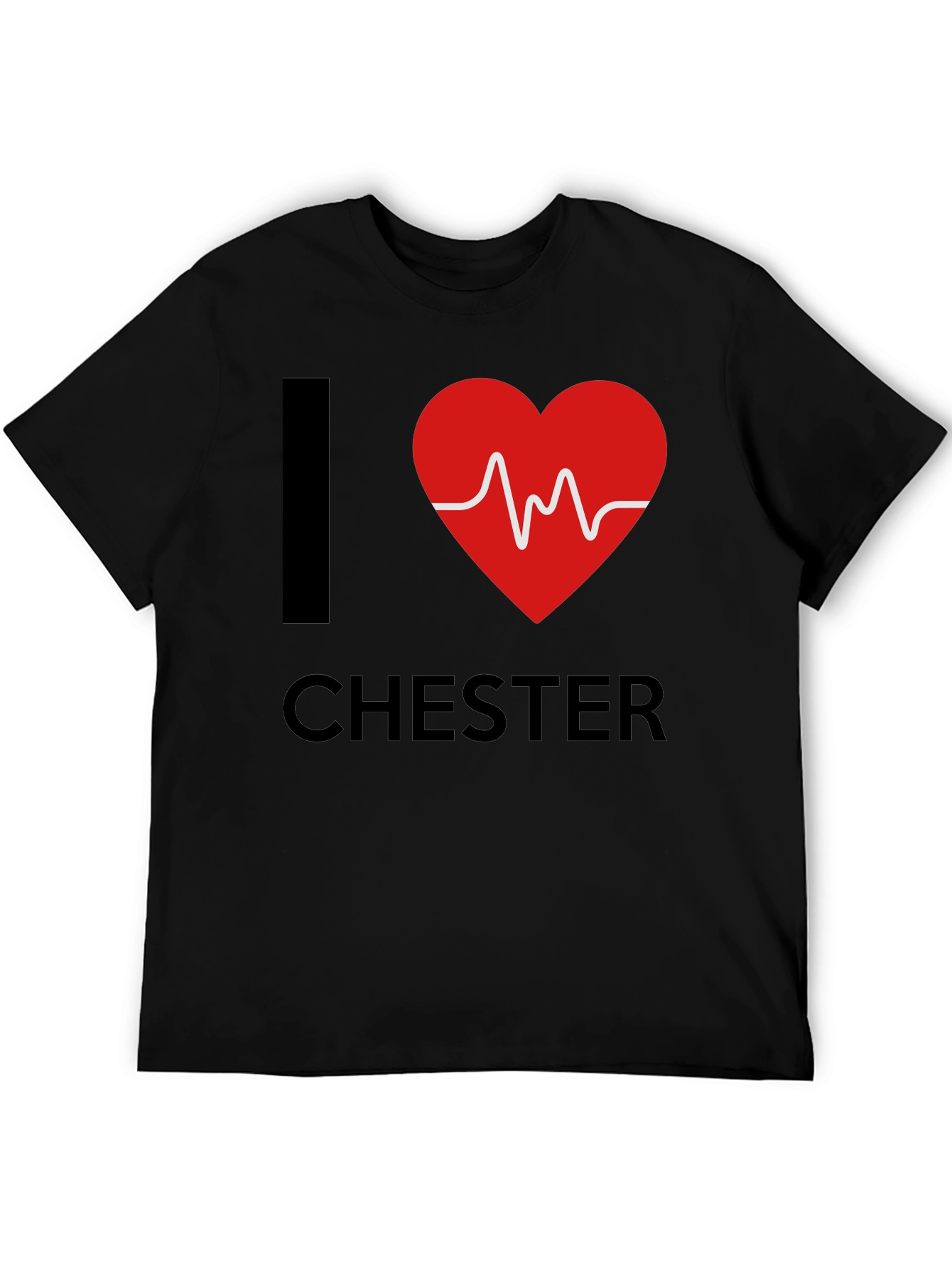 I Heart Chester T-Shirt Black Graphic Tee