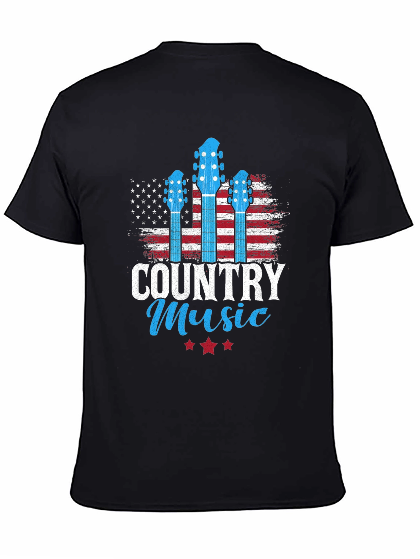 Country Music T-Shirt - American Flag Design