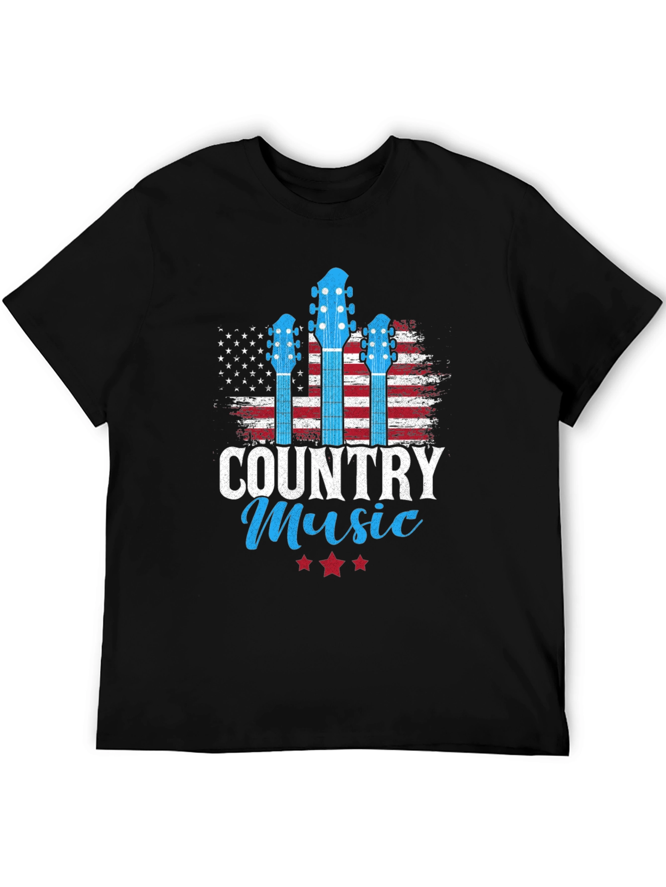 Country Music T-Shirt - American Flag Design