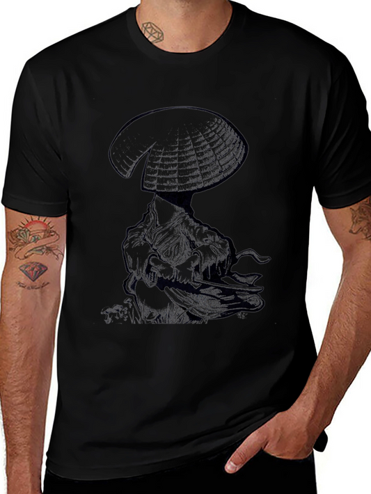 Black T-Shirt with Samurai Graphic