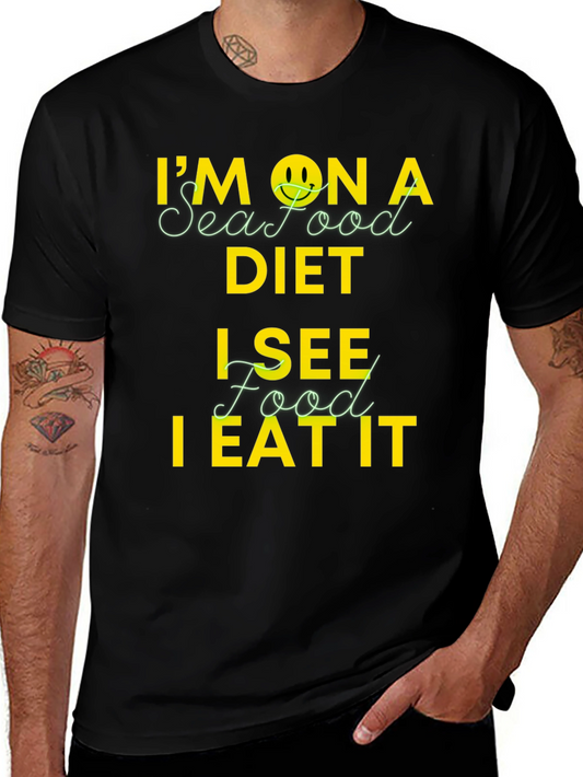 Im on a Seafood Diet Funny Mens T-Shirt