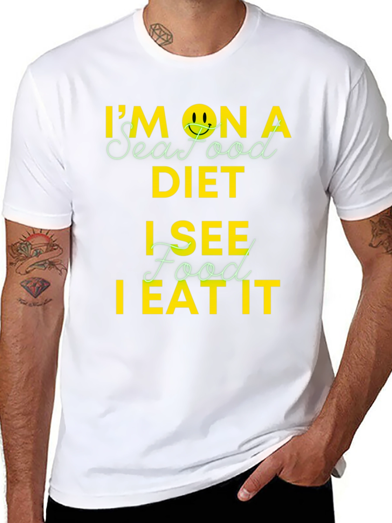 Im on a Seafood Diet Funny Mens T-Shirt