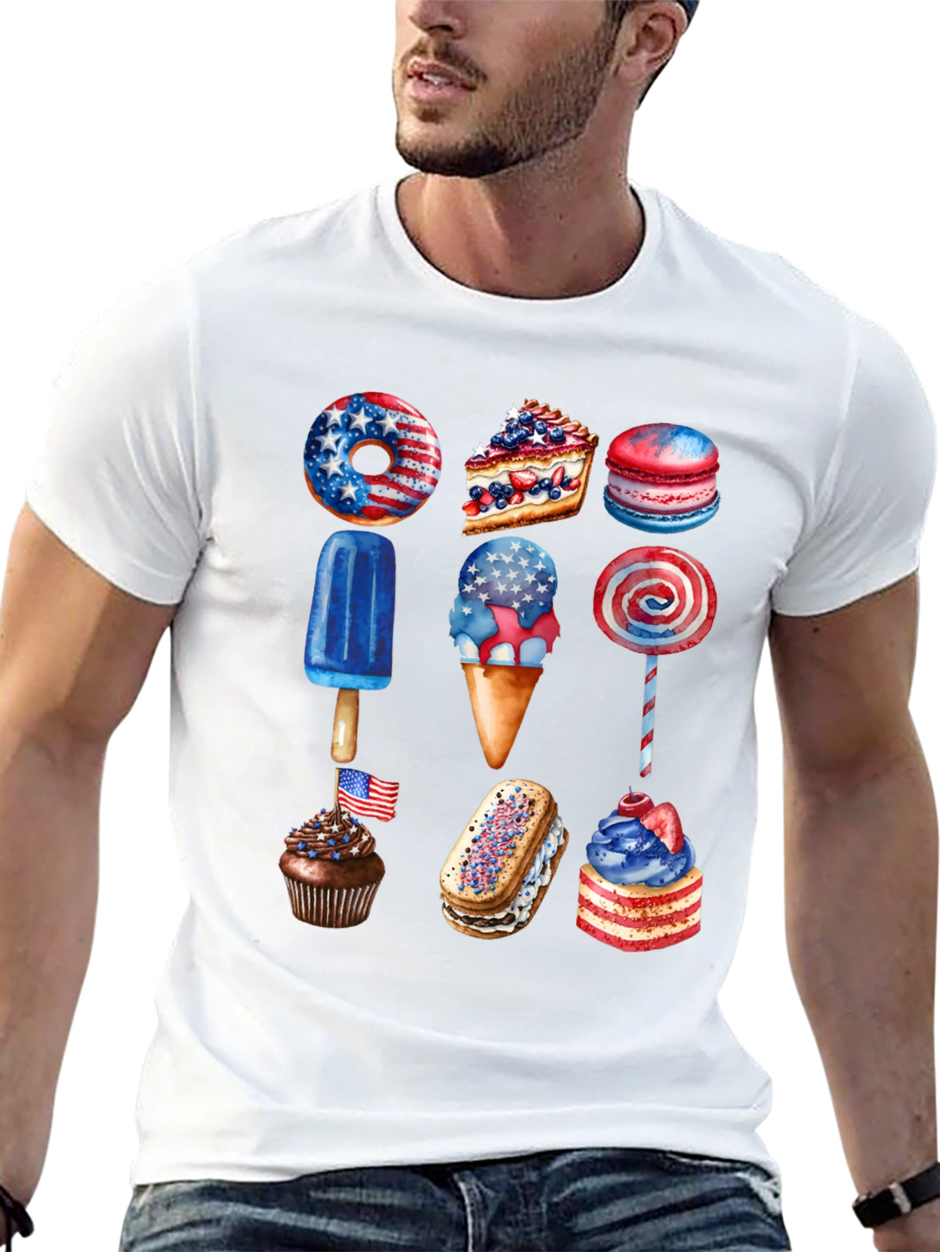Patriotic Desserts T-Shirt - USA Celebration Tee