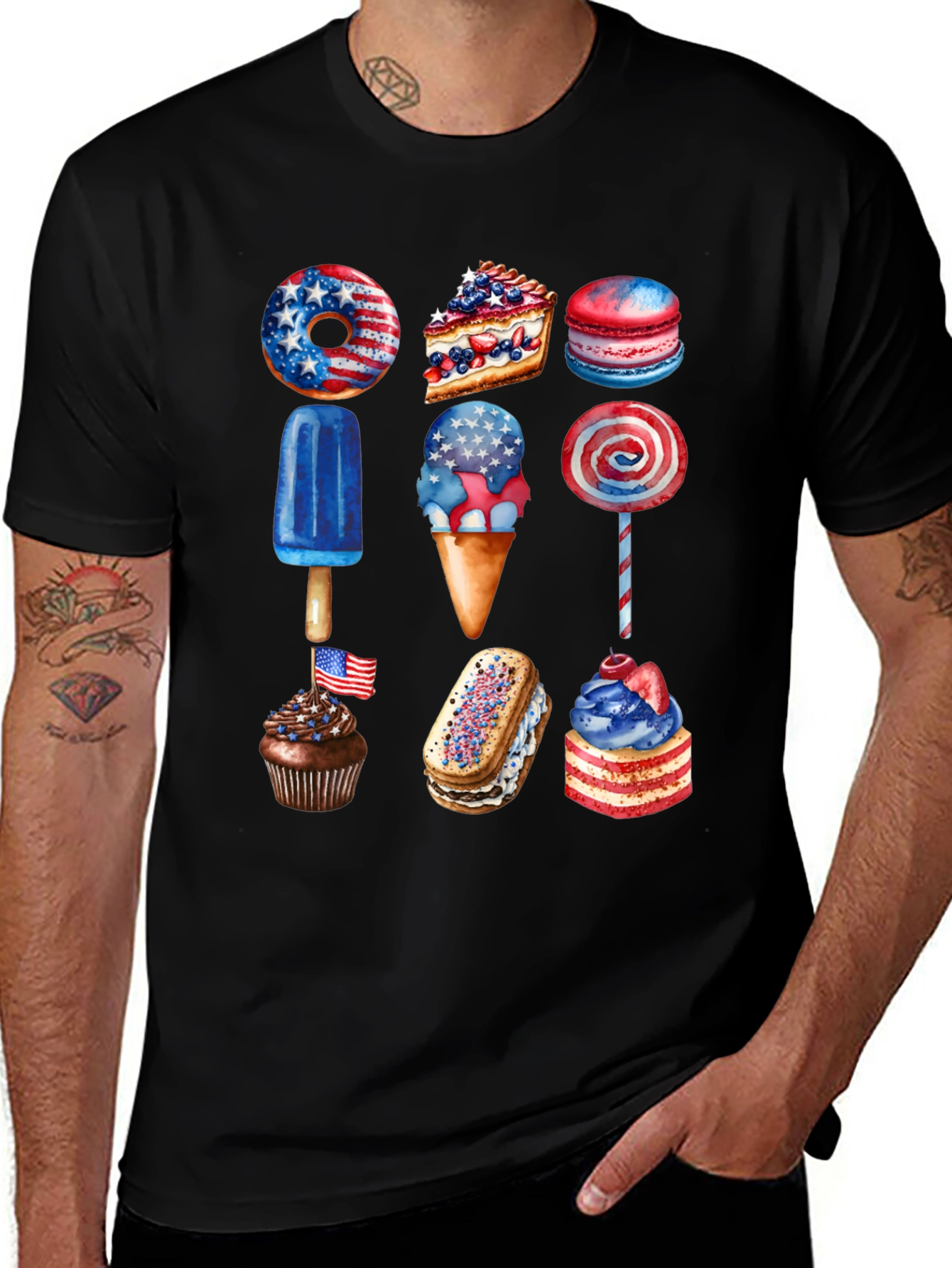 Patriotic Desserts T-Shirt - USA Celebration Tee