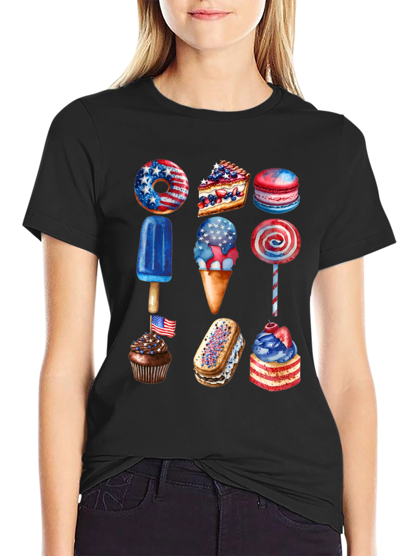 Patriotic Desserts T-Shirt - USA Celebration Tee