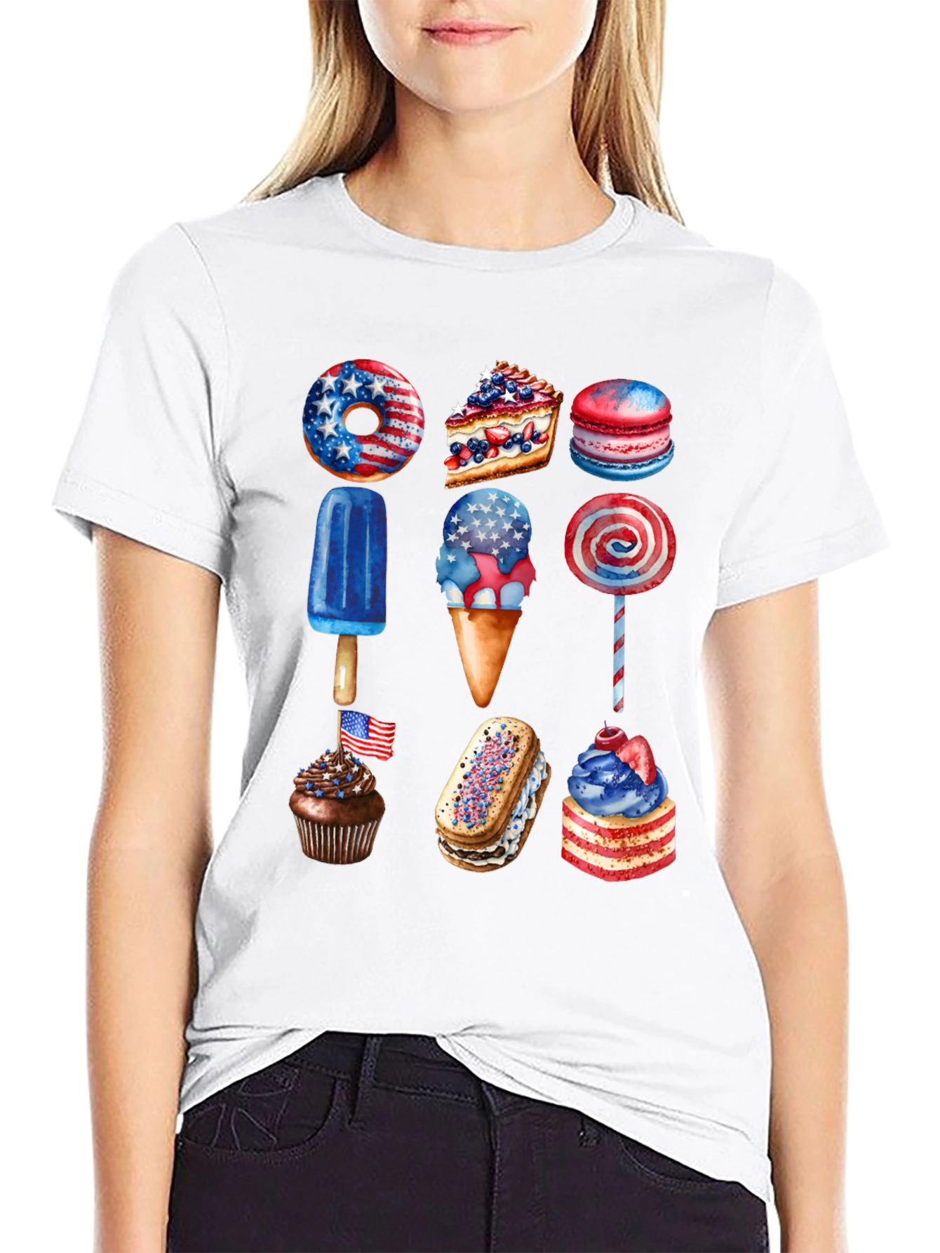 Patriotic Desserts T-Shirt - USA Celebration Tee