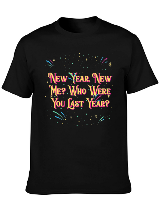 New Year New Me? Black Graphic Tee