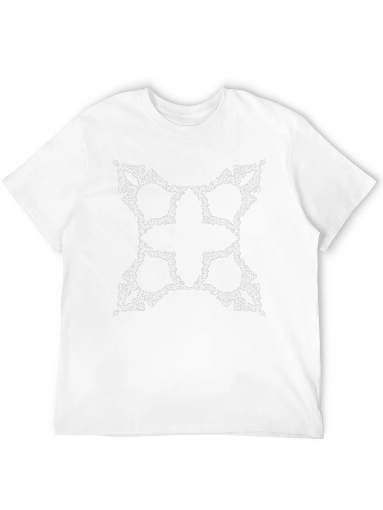 Ornamental Cross Graphic Black T-Shirt