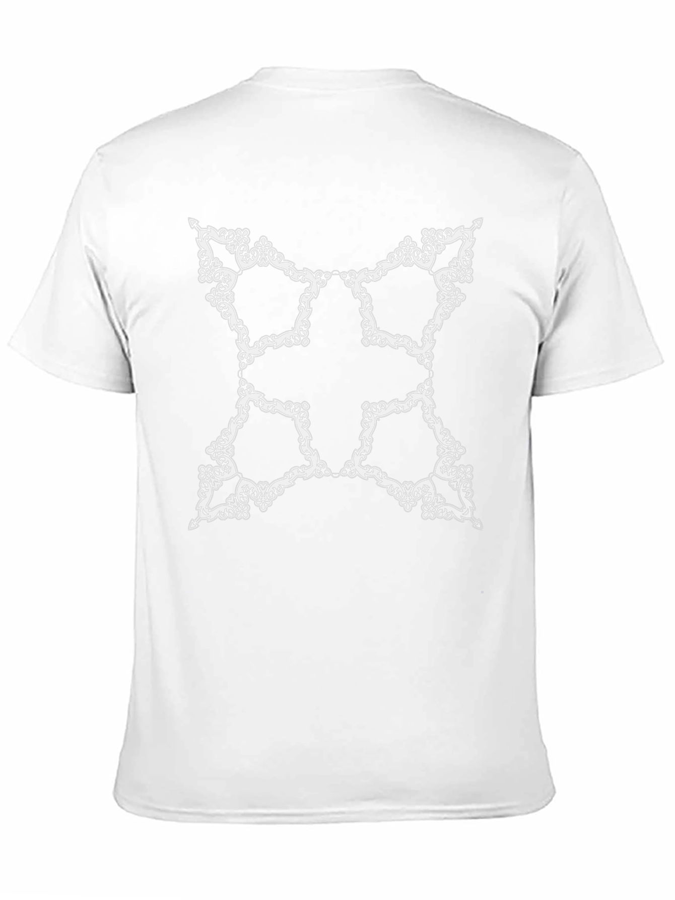 Ornamental Cross Graphic Black T-Shirt