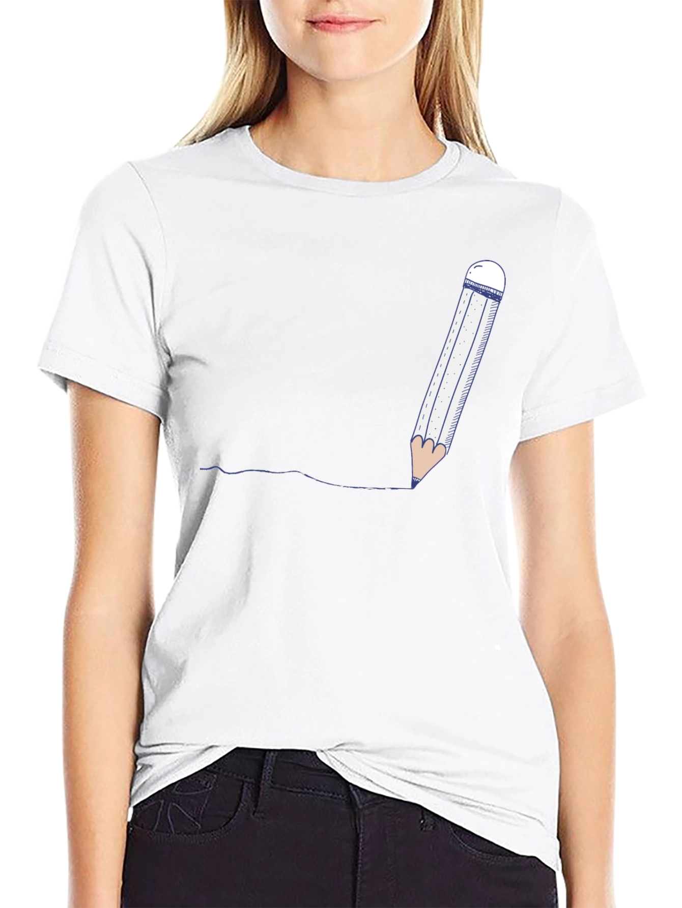 Pencil Drawing T-Shirt - Artistic Design