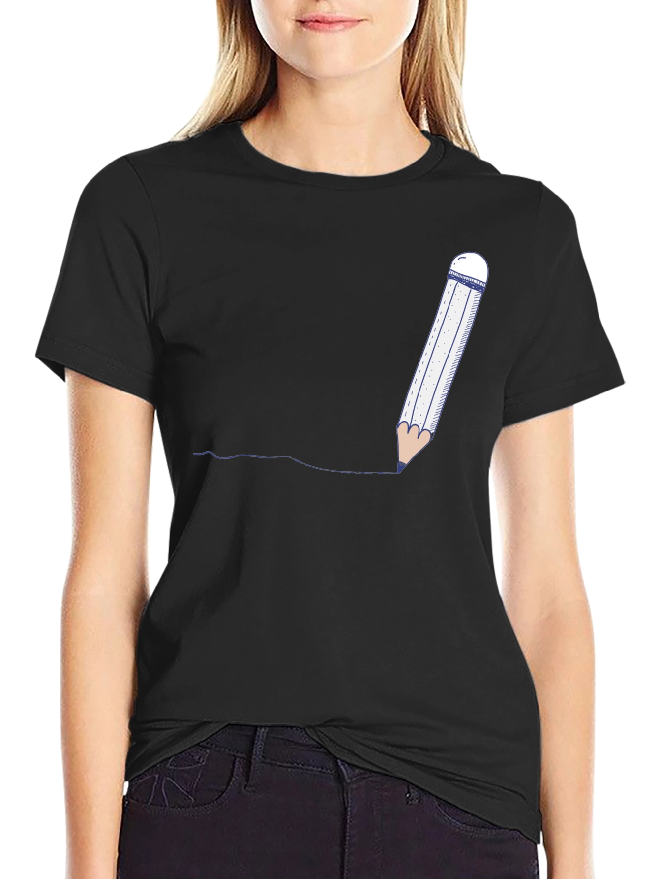 Pencil Drawing T-Shirt - Artistic Design