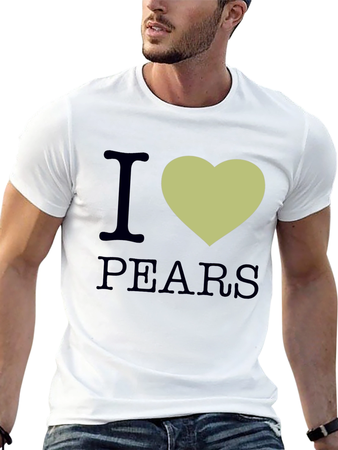I Heart Pears Graphic T-Shirt - Black