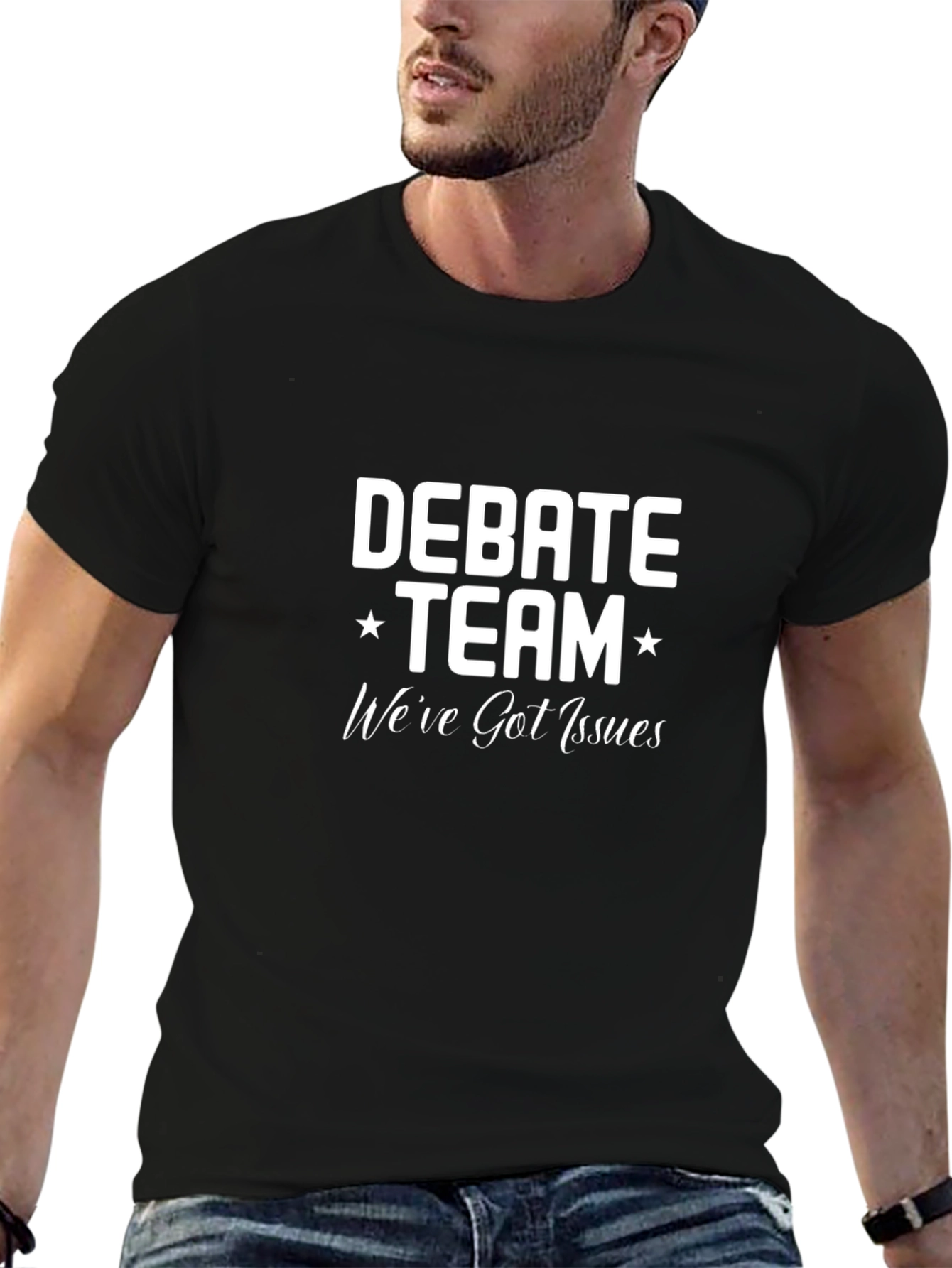 Debate Team Slogan T-Shirt -  Black