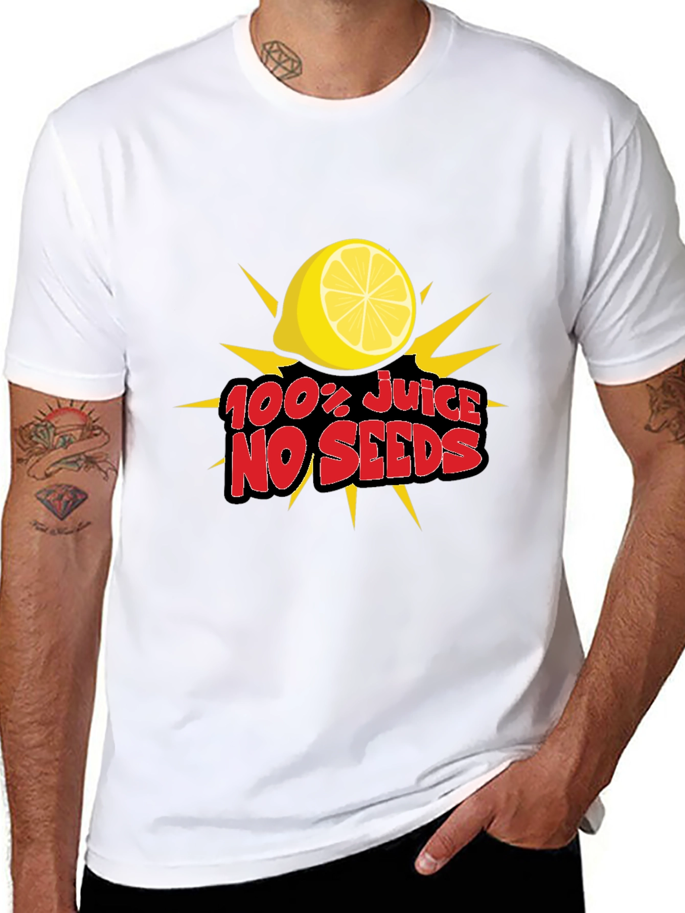 100% Juice No Seeds T-Shirt - Fresh Lemon Tee