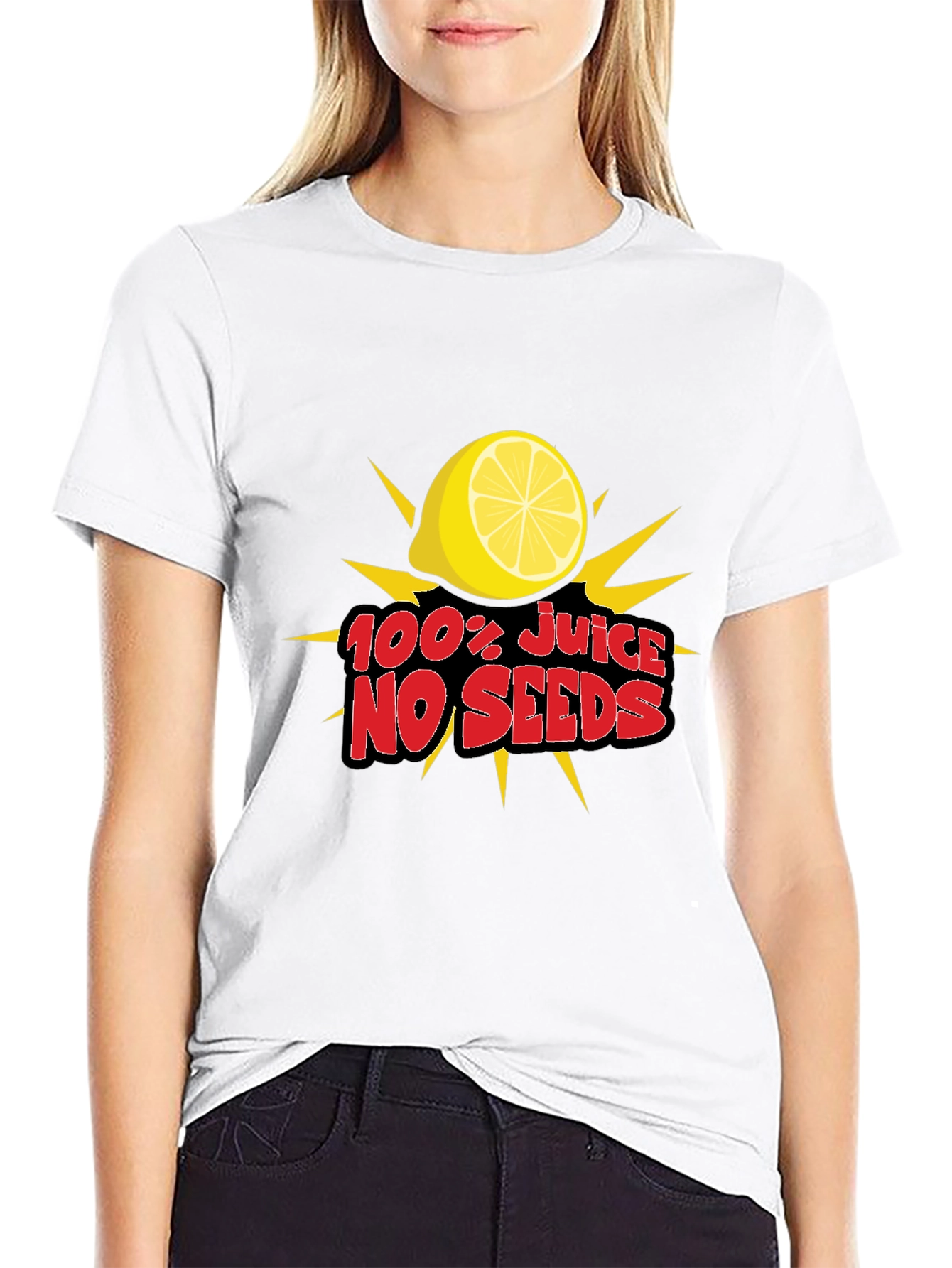 100% Juice No Seeds T-Shirt - Fresh Lemon Tee