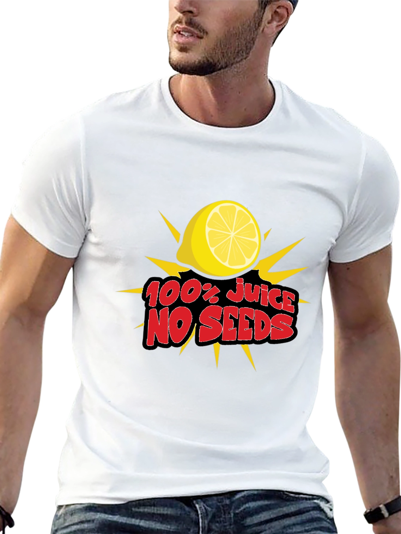 100% Juice No Seeds T-Shirt - Fresh Lemon Tee