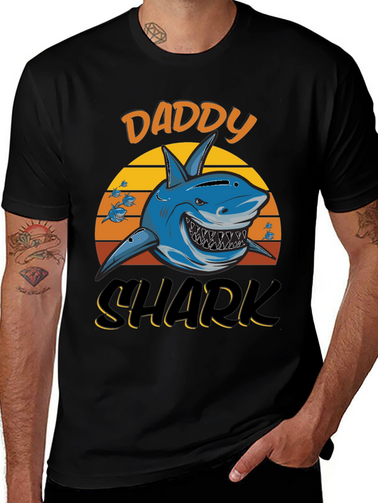 Daddy Shark Graphic Tee - Fathers Day Gift