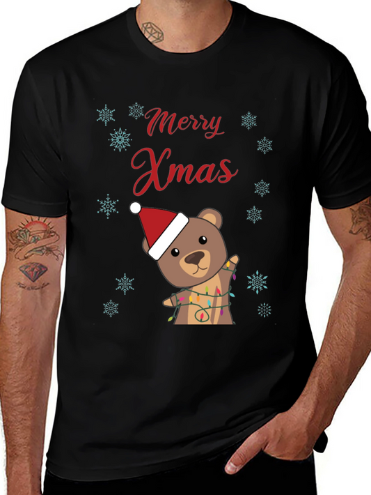 Festive Merry Xmas Bear T-Shirt