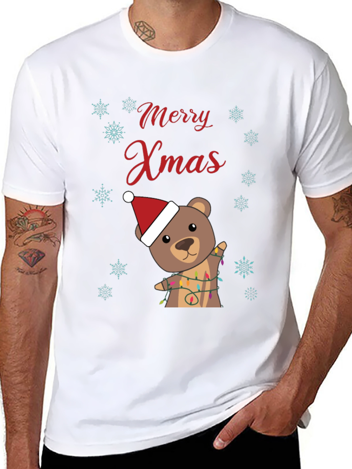 Festive Merry Xmas Bear T-Shirt