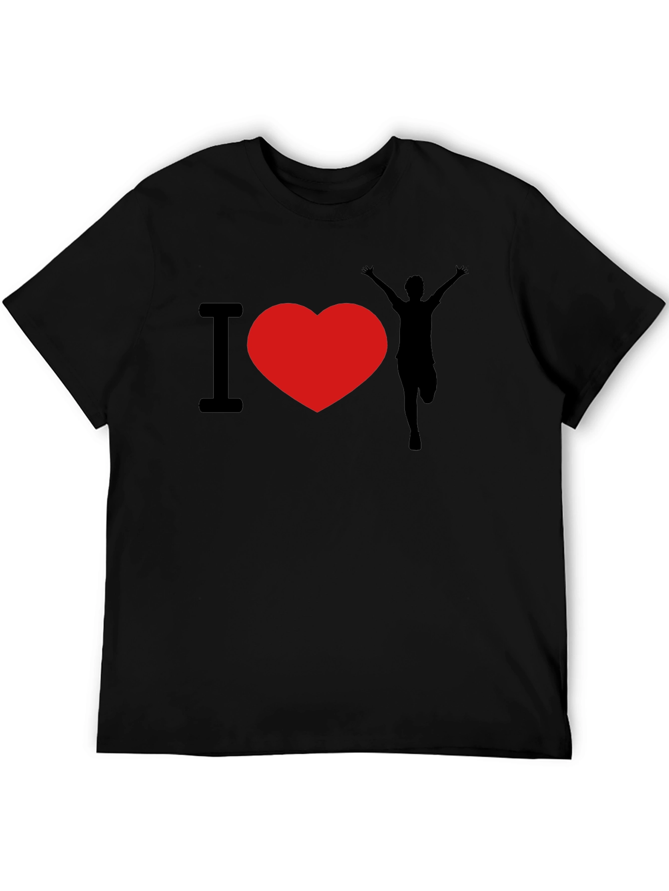 I Heart Running Black Graphic Tee