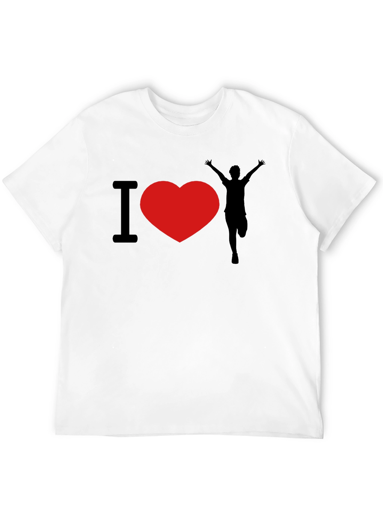 I Heart Running Black Graphic Tee