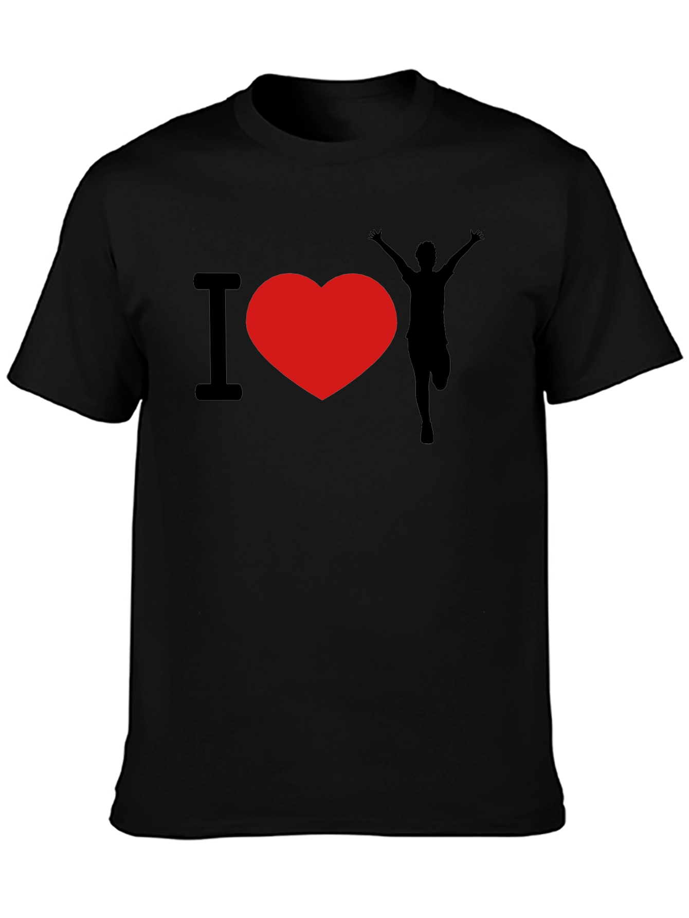 I Heart Running Black Graphic Tee