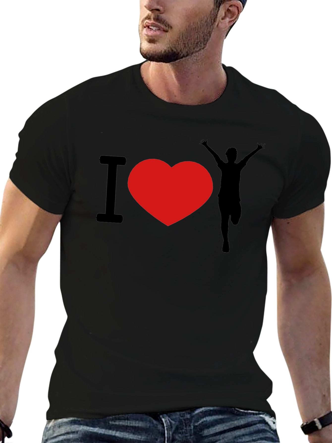 I Heart Running Black Graphic Tee