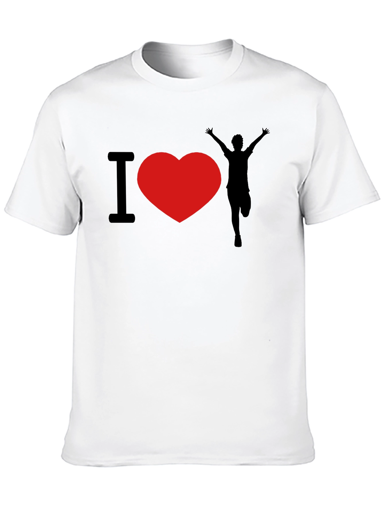 I Heart Running Black Graphic Tee
