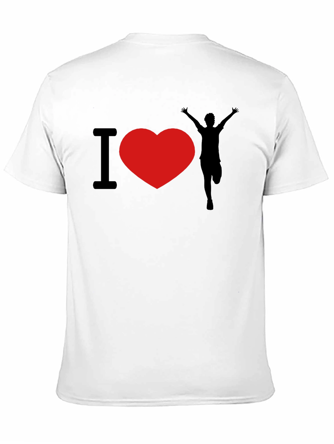I Heart Running Black Graphic Tee
