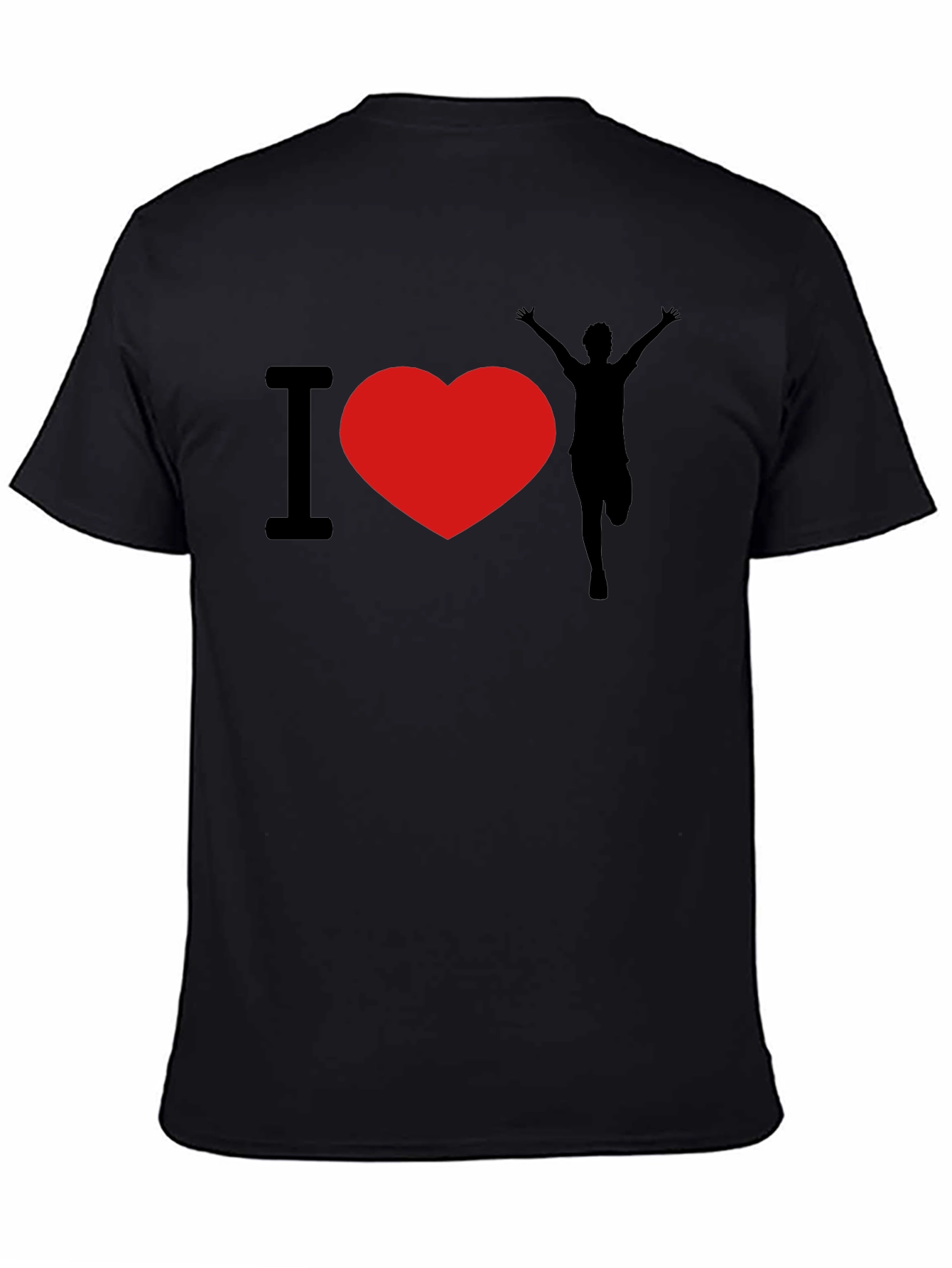 I Heart Running Black Graphic Tee