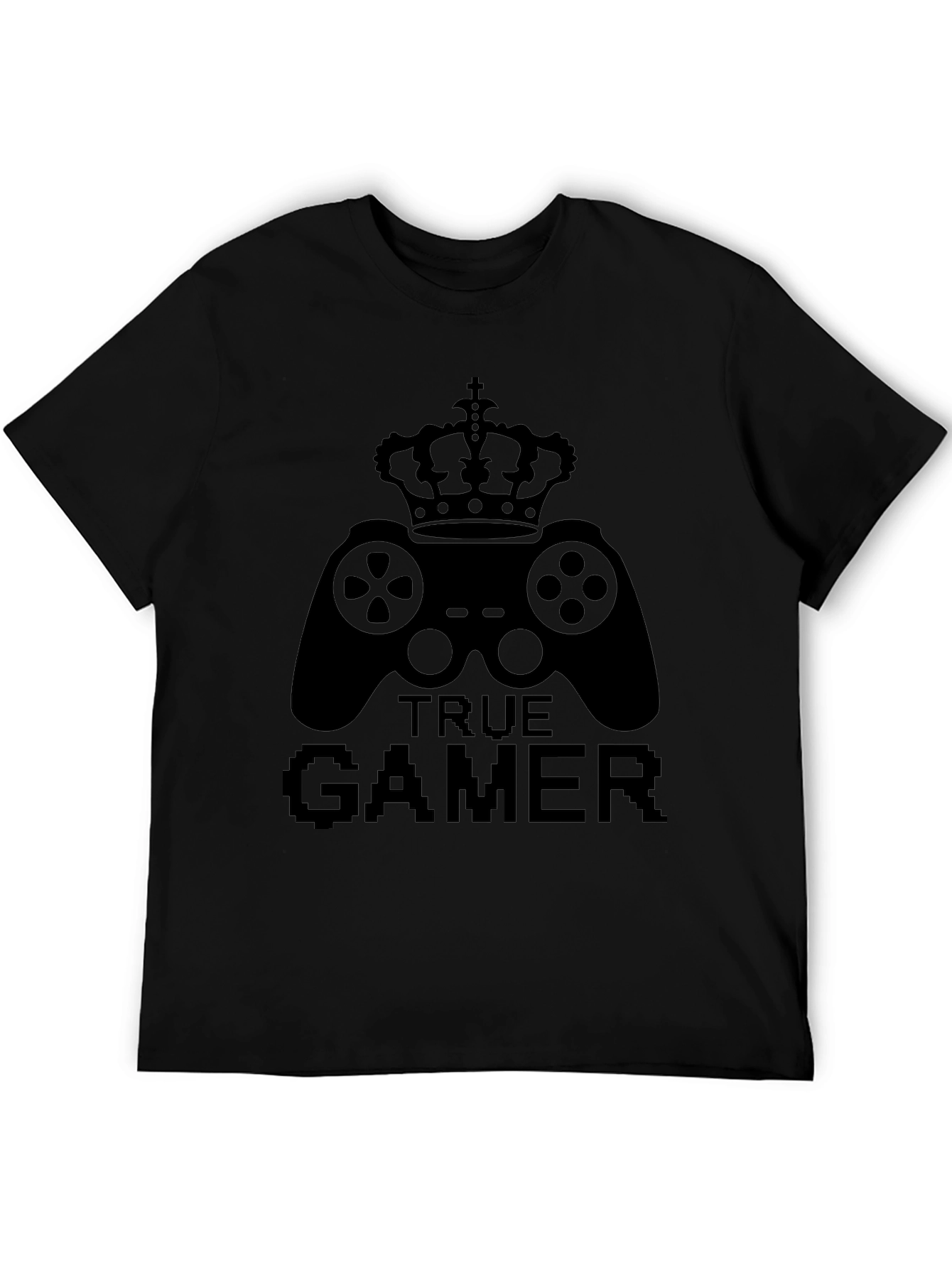 True Gamer Crown Controller Black T-Shirt