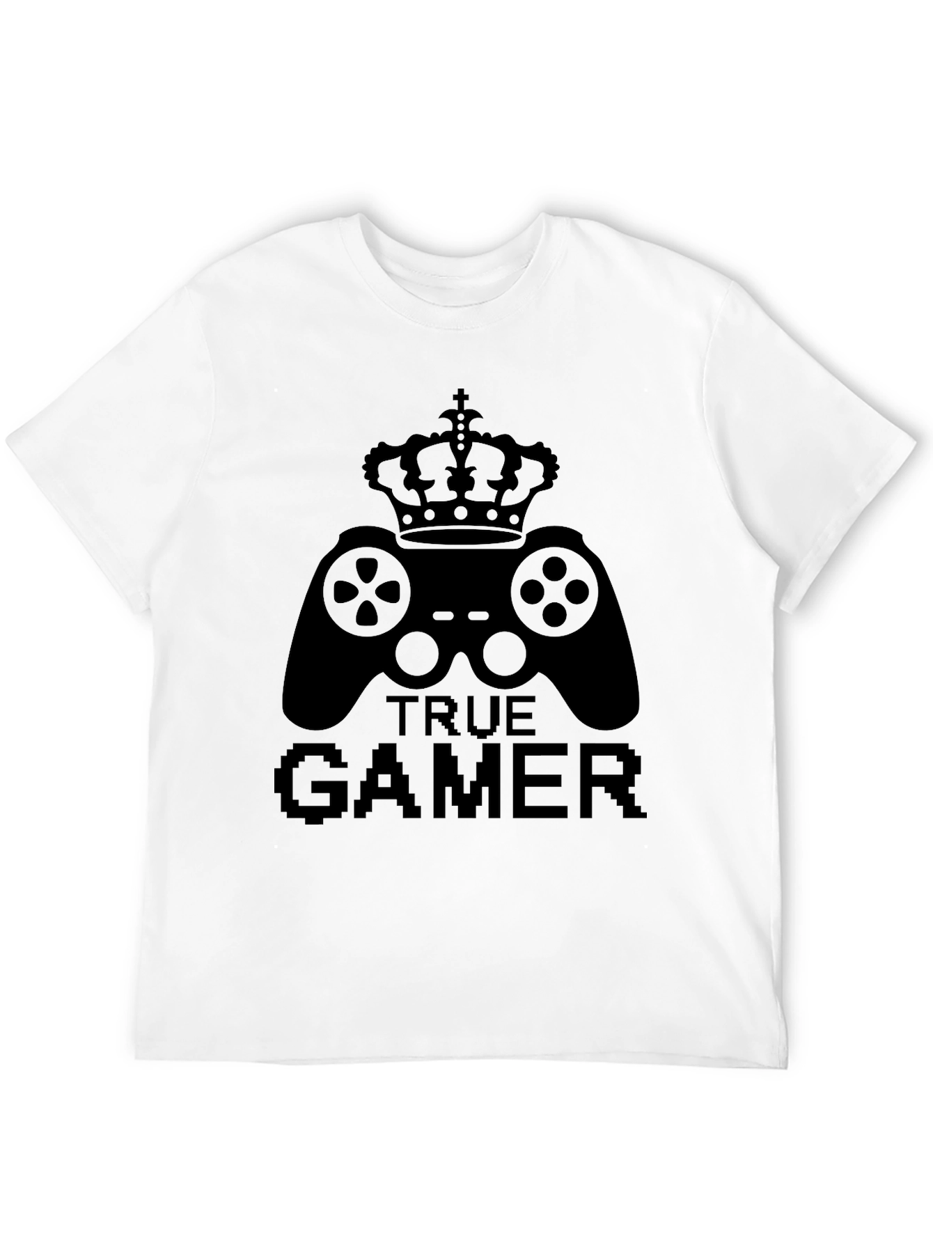True Gamer Crown Controller Black T-Shirt