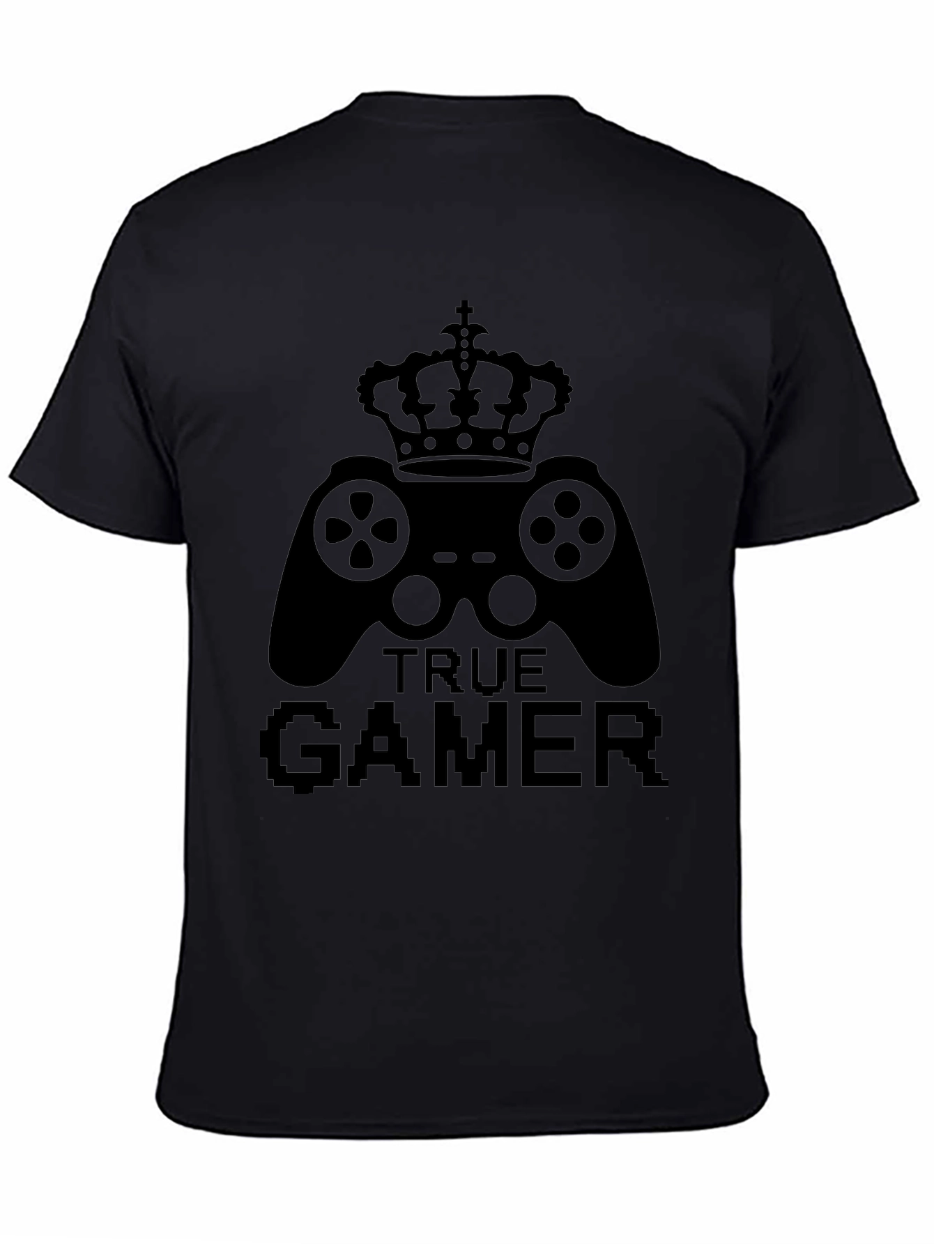 True Gamer Crown Controller Black T-Shirt