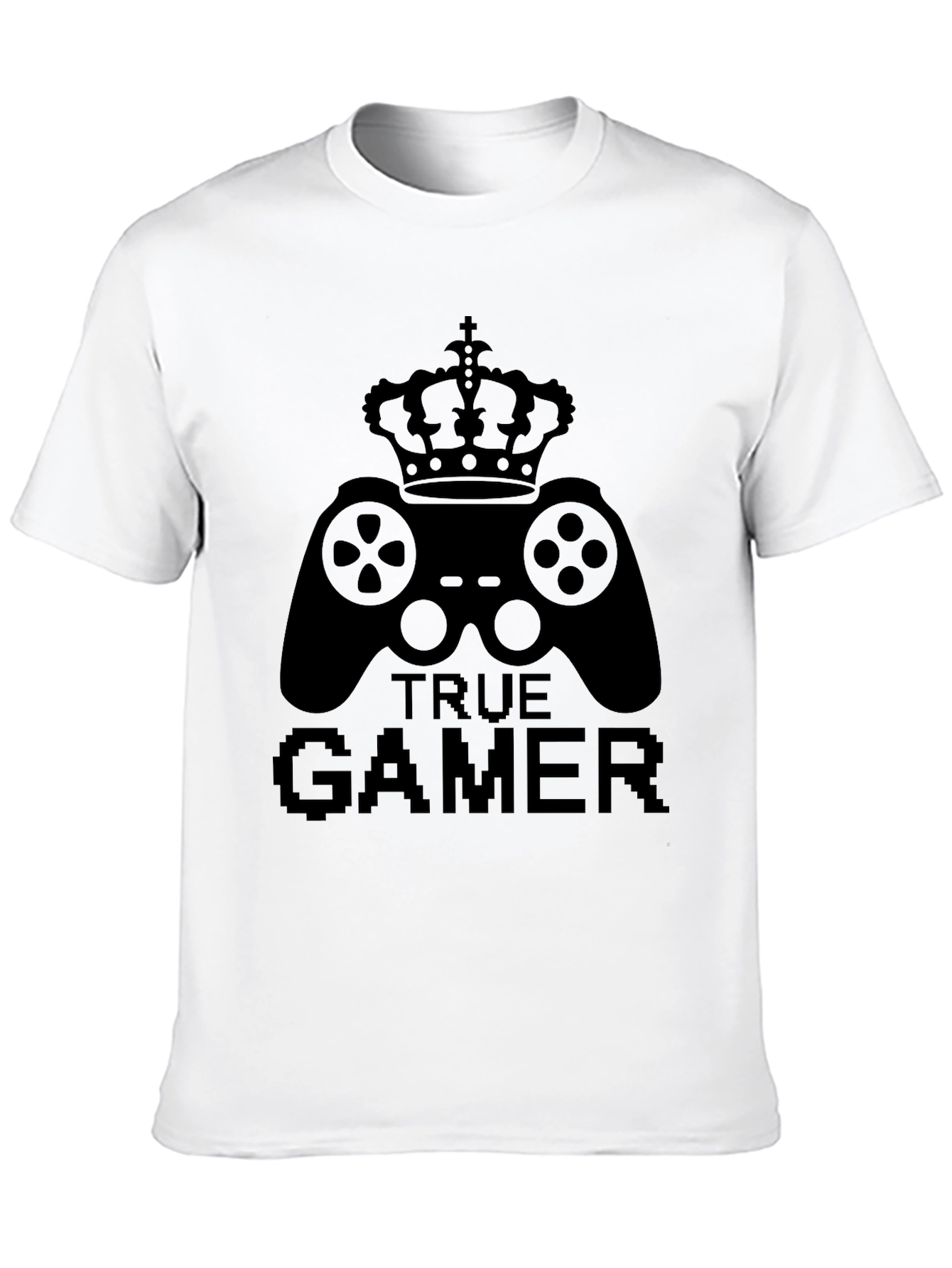 True Gamer Crown Controller Black T-Shirt