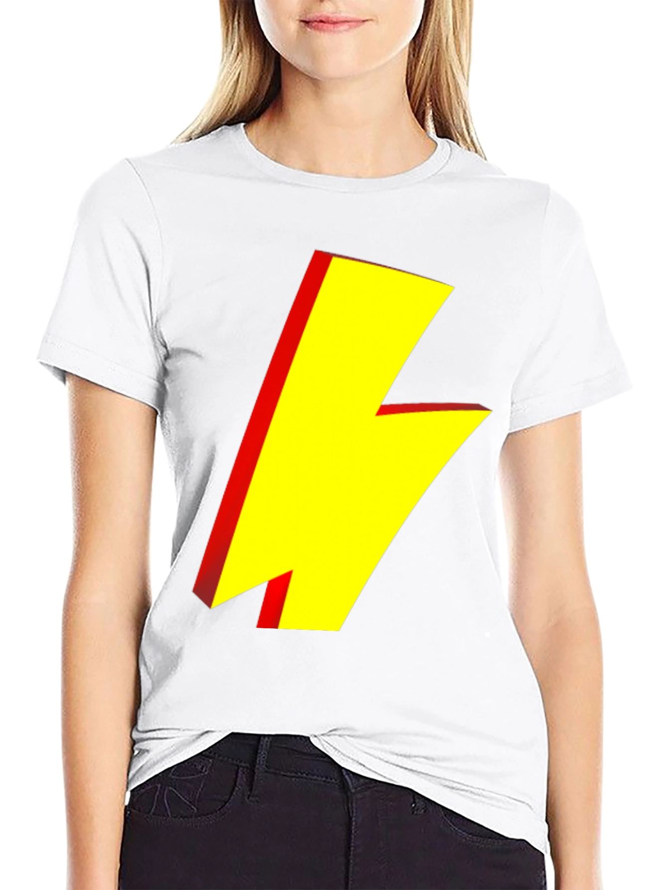 Lightning Bolt Graphic Tee - Black