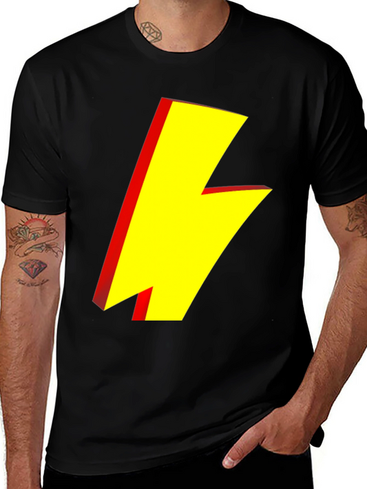 Lightning Bolt Graphic Tee - Black