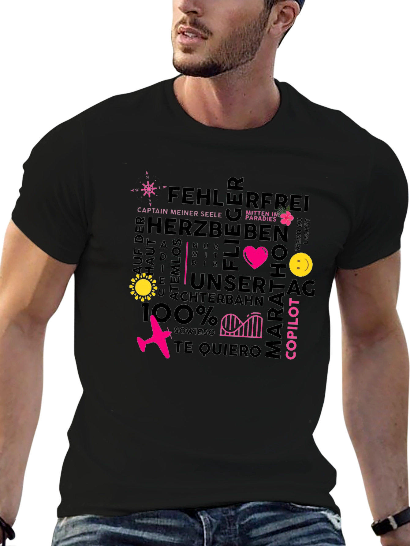 Word Art Graphic Tee - Unique Design
