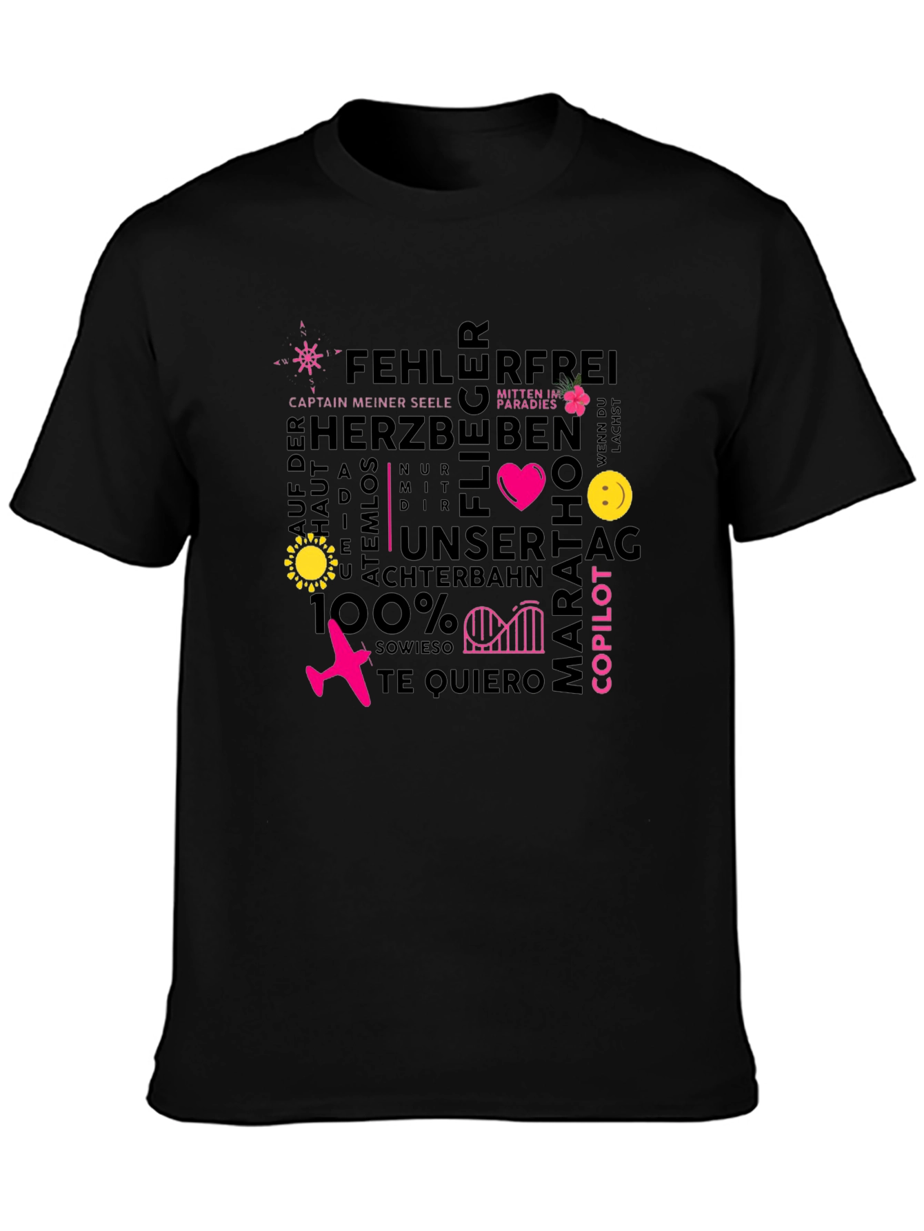 Word Art Graphic Tee - Unique Design