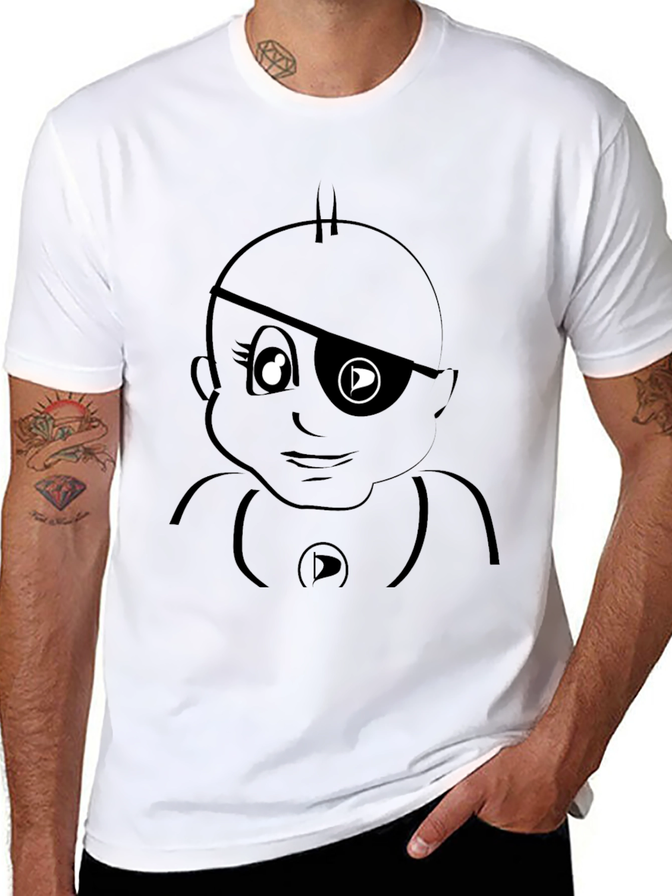 Pirate Baby Graphic Black T-Shirt
