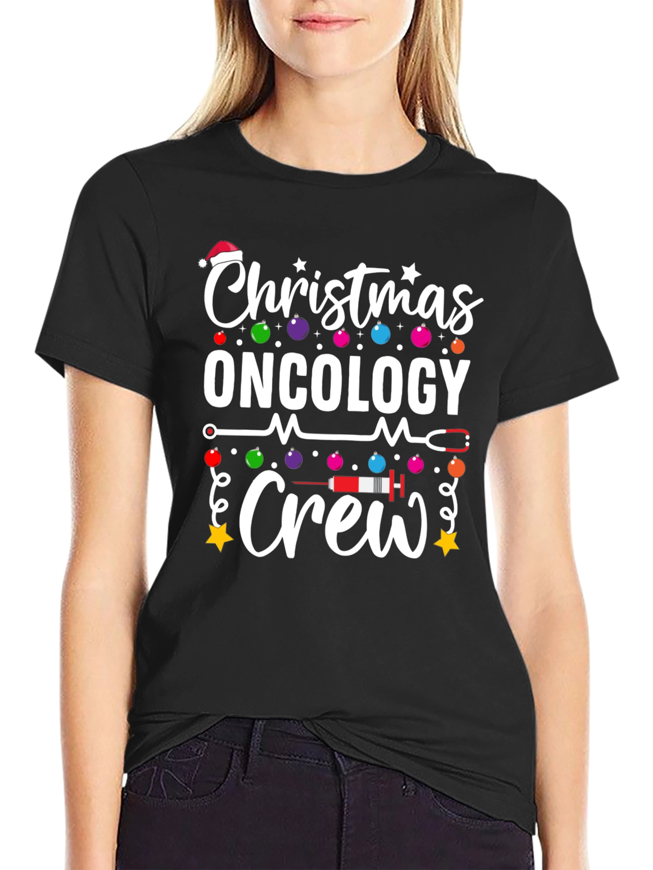 Christmas Oncology Crew Graphic Tee