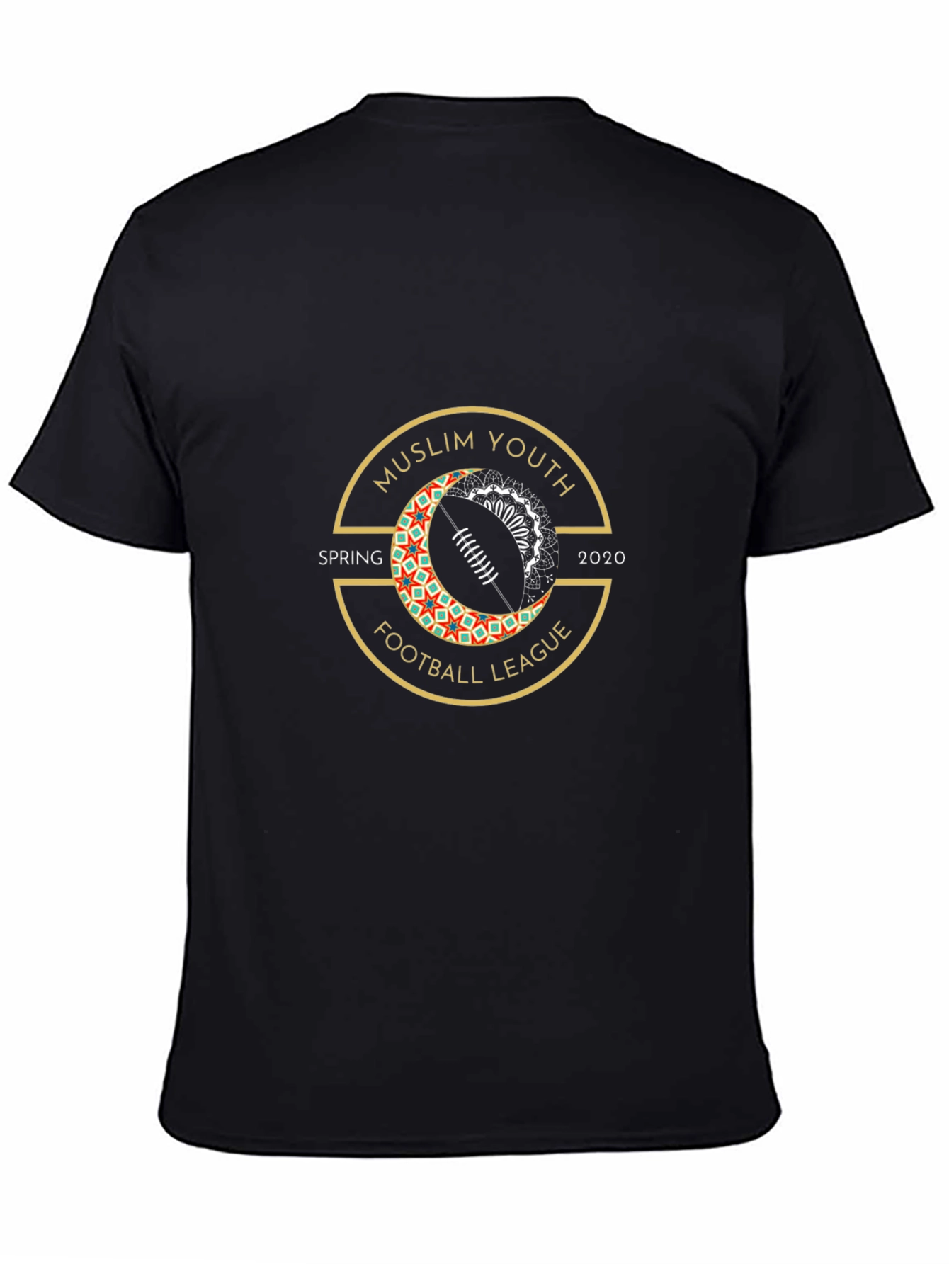 Muslim Youth Football League Black Graphic T-Shirt